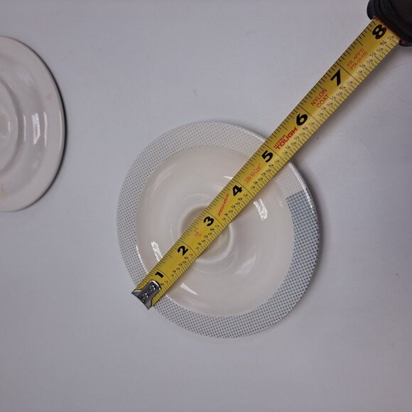 Rorstrand Sweden Marked Saucer Crock Lid Candle Holder Vintage 5" wide - Picture 2 of 7